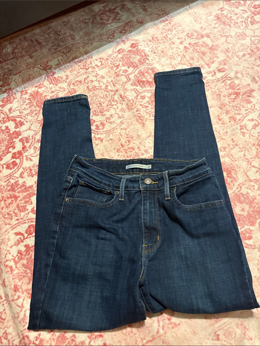 Levi’s 721 High Rise Skinny Dark Blue Jeans - Classic Stretch Denim